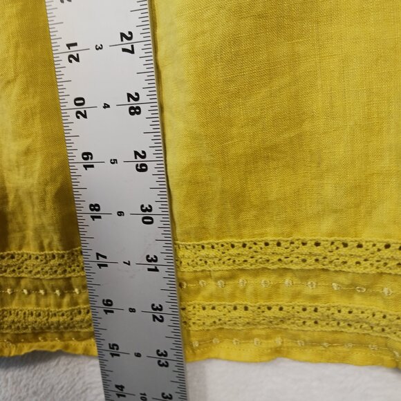 Charter Club, 18W, Linen Tunic w/ Embroidered Detail, 3/4 Sleeves, Boho Bohemian - Picture 9 of 12